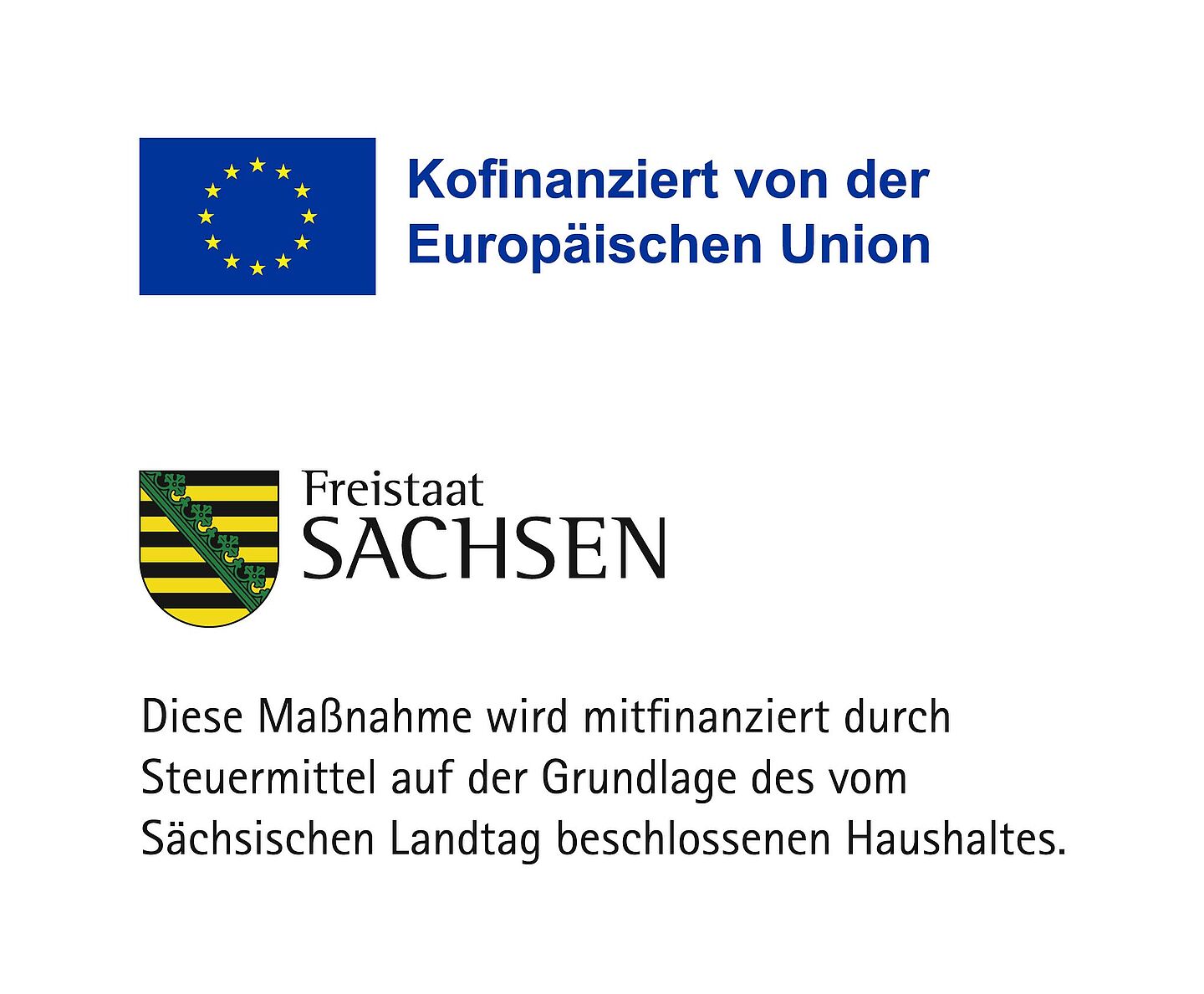 Logo ESF & Freistaat Sachsen